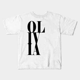 Olivia Girls Name Bold Font Kids T-Shirt